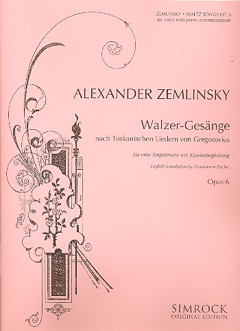Walzer-Gesänge op.6&nbsp;&nbsp;für hohe Singstimme und Klavier (1898)&nbsp;&nbsp;