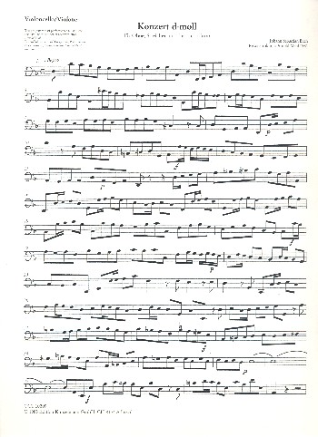 Concerto d-Moll&nbsp;&nbsp;für Oboe, Streicher und Bc&nbsp;&nbsp;Violoncello / Kontrabass