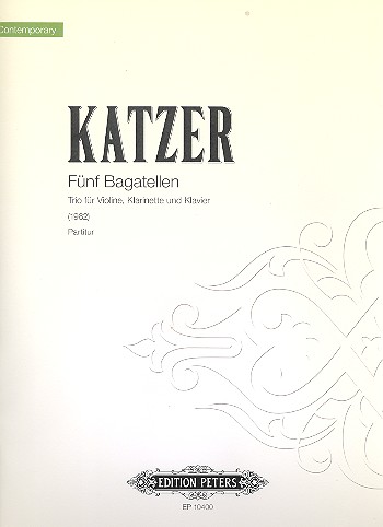 5 Bagatellen  für Violine, Klarinette und Klavier  Partitur