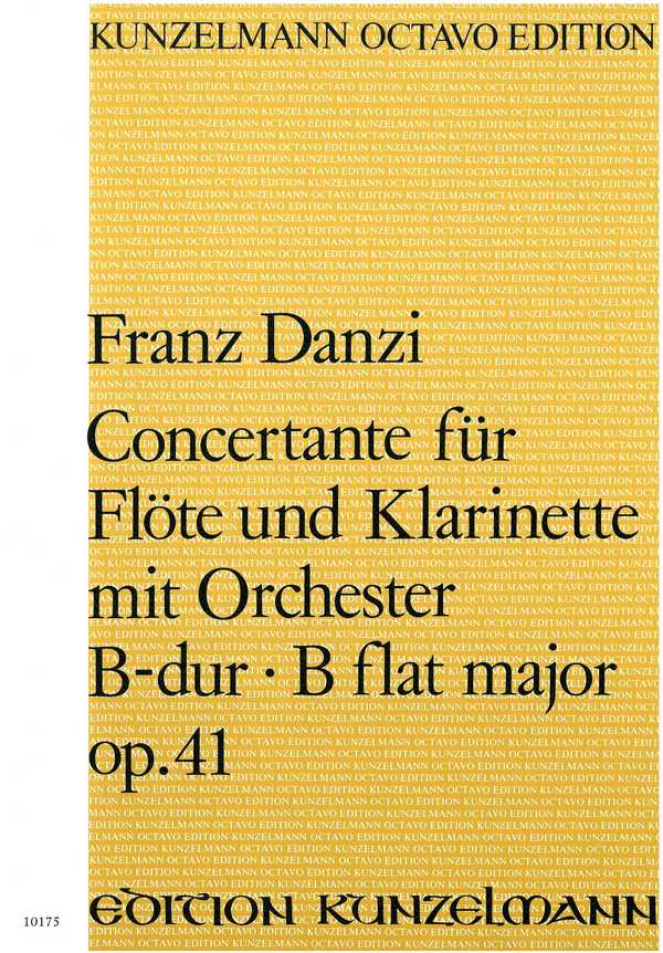Concertante B-Dur op.41  für Flöte, Klarinette und Orchester  Partitur