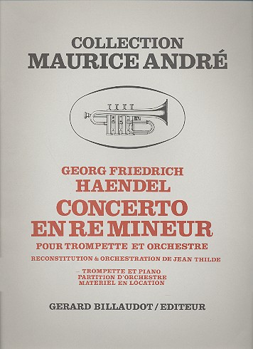 Concerto re mineur pour trompette&nbsp;&nbsp;et piano ou orgue&nbsp;&nbsp;