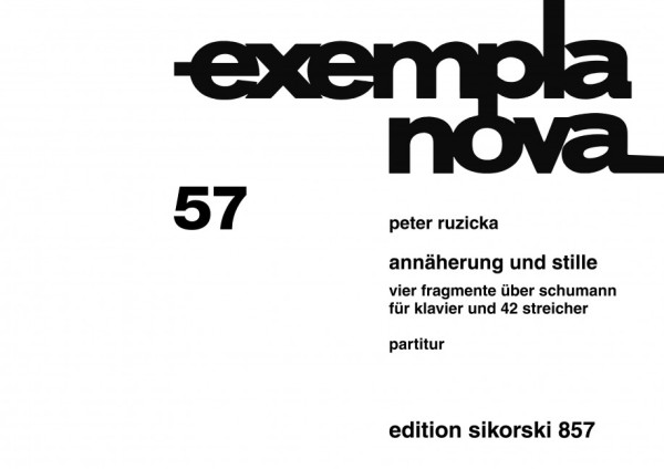 Annäherung und Stille 4 Fragmente  über Schumann für Klavier und 42 Streicher  Partitur
