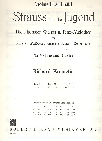 Strauss für die Jugend Band 1&nbsp;&nbsp;Violine 3 solo&nbsp;&nbsp;