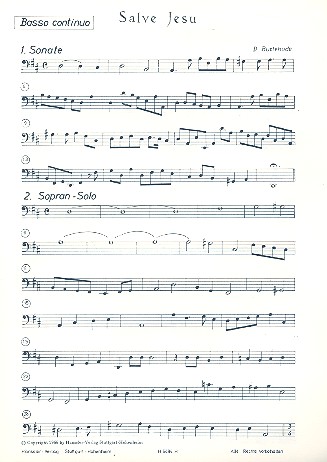 Salve Jesu patris gnate unigenite&nbsp;&nbsp;BuxWV94 für 2 Soprane, 2 Violinen&nbsp;&nbsp;und Bc,   Violoncello