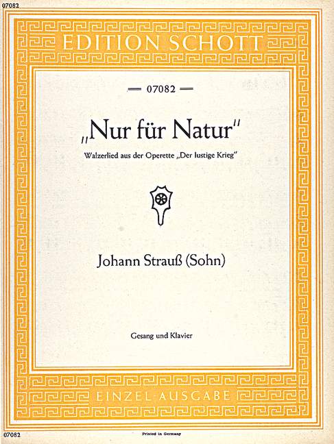 Nur für Natur&nbsp;&nbsp;für Tenor und Klavier&nbsp;&nbsp;