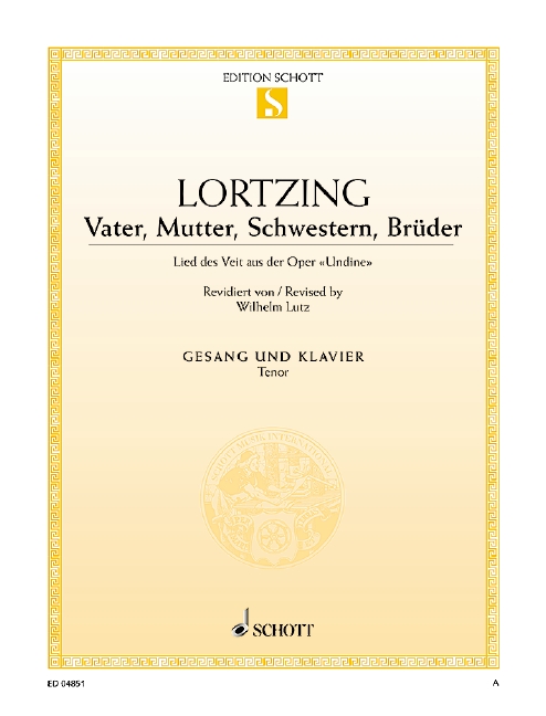 Vater, Mutter, Schwestern, Brüder  für Tenor und Klavier  Einzelausgabe