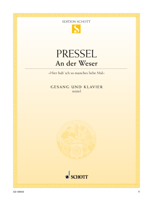 An der Weser  für mittlere Singstimme und Klavier  