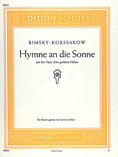 Hymne an die Sonne&nbsp;&nbsp;für Klavier&nbsp;&nbsp;