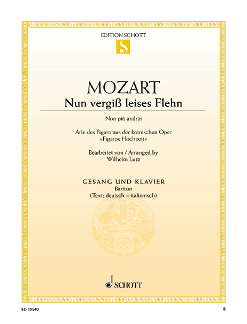 Nun vergiss lieses Flehn&nbsp;&nbsp;für Bariton und Klavier&nbsp;&nbsp;Einzelausgabe