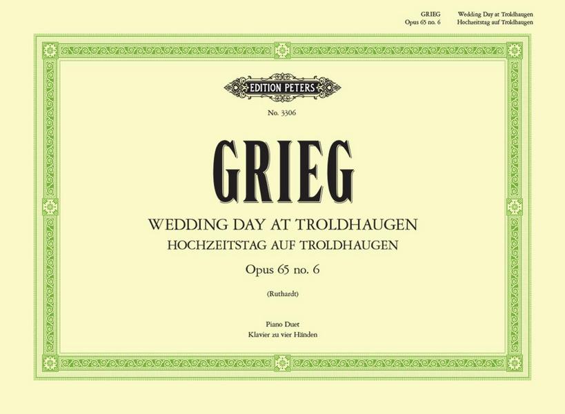 Wedding Day at Troldhaugen op.65,6&nbsp;&nbsp;for piano 4 hands&nbsp;&nbsp;