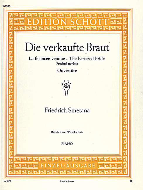 Die verkaufte Braut Ouvertüre&nbsp;&nbsp;für Klavier&nbsp;&nbsp;