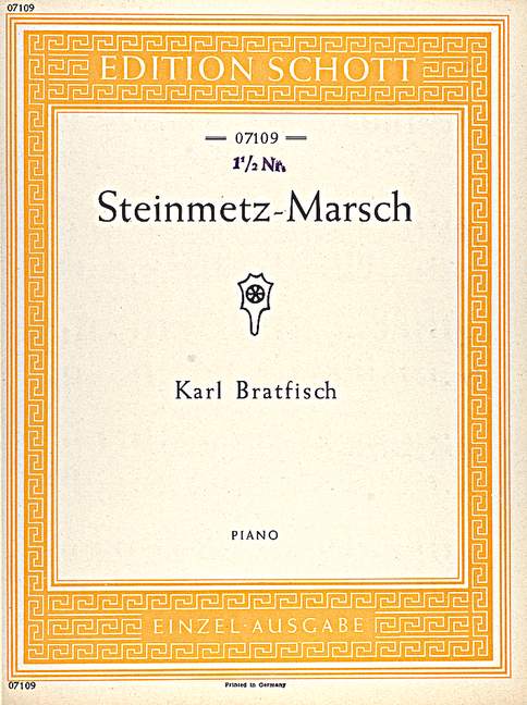 Steinmetz-Marsch II, 197&nbsp;&nbsp;für Klavier&nbsp;&nbsp;
