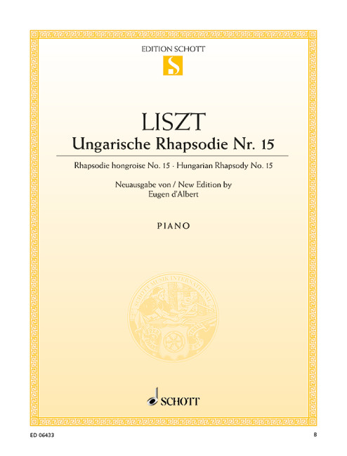 Ungarische Rhapsodie Nr.15&nbsp;&nbsp;für Klavier&nbsp;&nbsp;