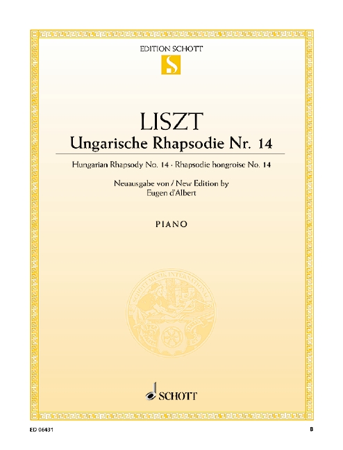 Ungarische Rhapsodie&nbsp;&nbsp;für Klavier&nbsp;&nbsp;Einzelausgabe