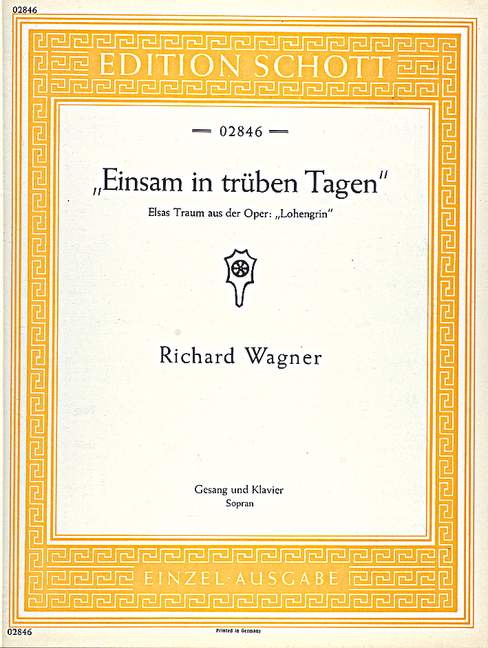 Einsam in trüben Tagen WWV 75&nbsp;&nbsp;für Sopran und Klavier&nbsp;&nbsp;