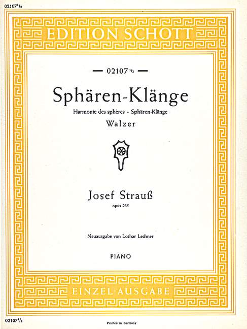 Sphärenklänge op.235 Walzer  für Klavier  