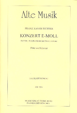 Konzert e-Moll für Flöte, Streicher und Bc  für Flöte und Klavier  