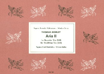 Aria 2 für 3 Blockflöten (SAB)  Partitur und 3 Stimmen  