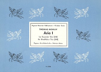 Aria 1 für 3 Blockflöten (SAB)  Partitur und Stimmen  