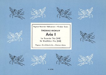 Aria 1   für 3 Blockflöten (SAB)  Partitur und Stimmen