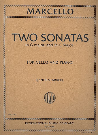 2 Sonatas C major and in G major  for cello and piano  