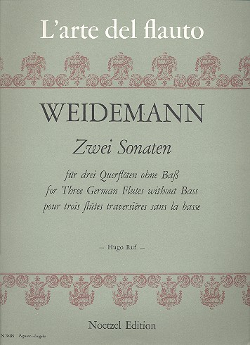 2 Sonaten aus op.3 (Nr.3 und  Nr.6) für 3 Flöten ohne Bass  Partitur und Stimmen
