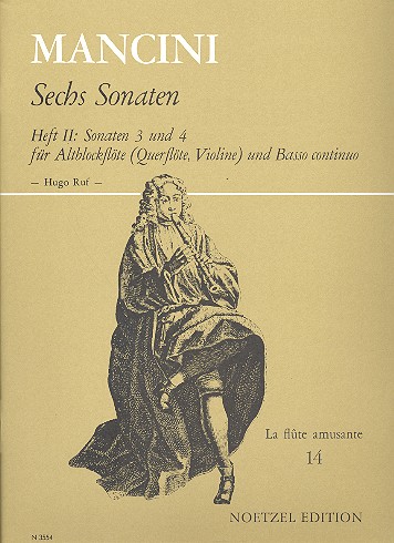 6 Sonaten Band 2 für  Altblockflöte und Bc  Ruf, Hugo, ed