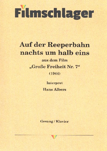 Auf der Reeperbahn nachts um halb  eins: Einzelausgabe Gesang und Klavier  
