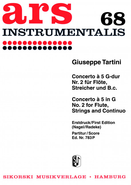 Concerto à 5 Nr.2 G-Dur  für Flöte und Streicher  Partitur