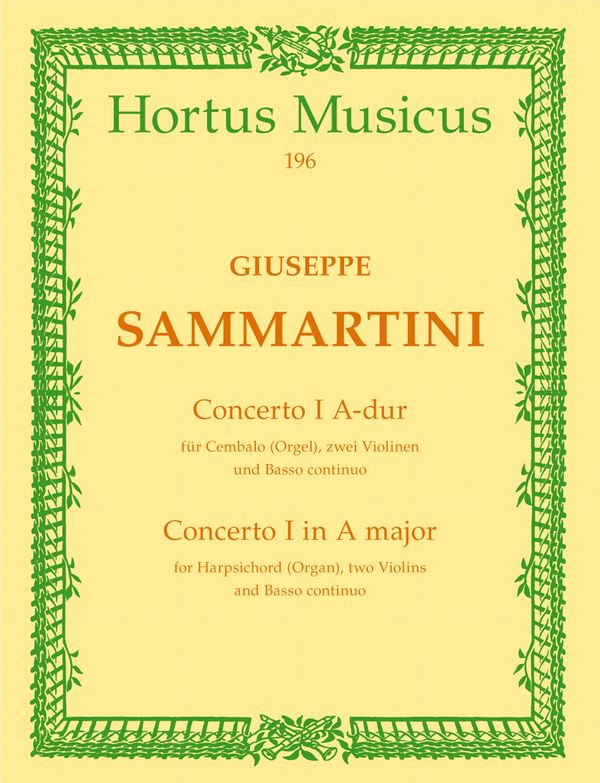 Concerto A-Dur Nr.1 für Cembalo  (Orgel), 2 Violinen und Bc  
