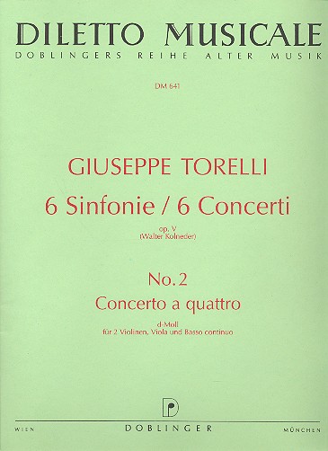 Concerto a quattro d-Moll  für  Streicher  Partitur und 4 Stimmen