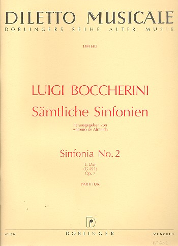 Sinfonie C-Dur Nr.2 op.7 G491&nbsp;&nbsp;für Orchester&nbsp;&nbsp;Partitur