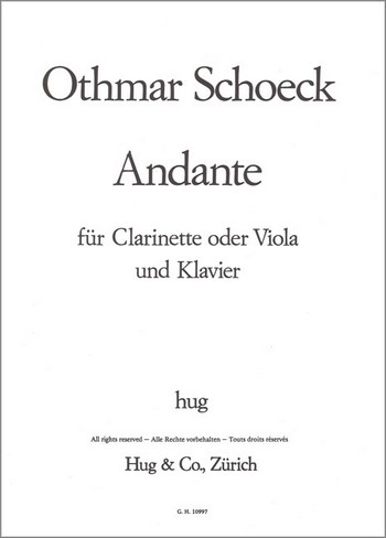 Andante für Klarinette  (Viola) und Klavier  