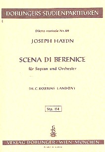 Scena di Berenice Hob.XXIVa:10&nbsp;&nbsp;für Sopran und Orchester&nbsp;&nbsp;Studienpartitur