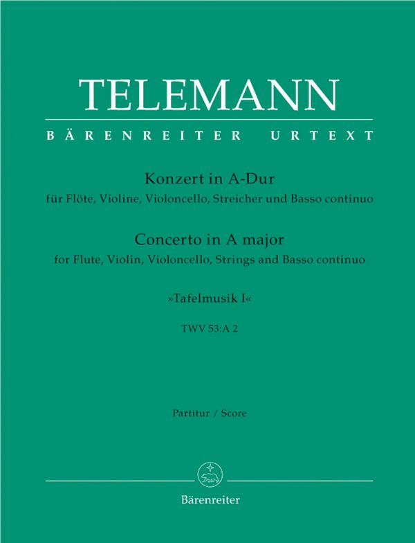 Konzert A-Dur für Flöte, Violine&nbsp;&nbsp;und Streicher&nbsp;&nbsp;Partitur
