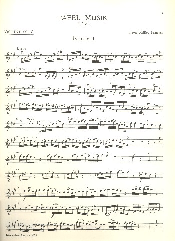 Konzert A-Dur&nbsp;&nbsp;für Flöte, Violine und Streicher&nbsp;&nbsp;Violine solo