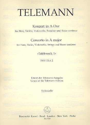 Konzert A-Dur für Flöte, Violine&nbsp;&nbsp;und Streicher&nbsp;&nbsp;Violoncello