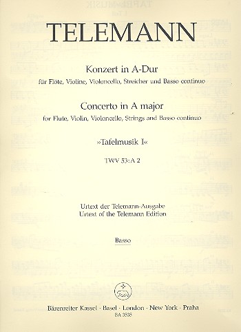 Konzert A-Dur&nbsp;&nbsp;für Flöte, Violine und Streicher&nbsp;&nbsp;Kontrabass