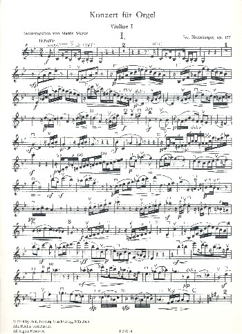 Konzert g-Moll Nr.2 op.177&nbsp;&nbsp;für Orgel und Orchester&nbsp;&nbsp;Violine 1