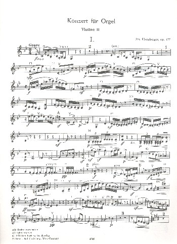Konzert g-Moll Nr.2 op.177&nbsp;&nbsp;für Orgel und Orchester,&nbsp;&nbsp;Violine 2