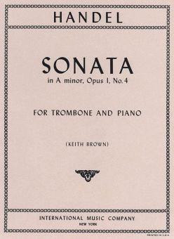 Sonata a minor op.1,4&nbsp;&nbsp;for trombone and piano&nbsp;&nbsp;BROWN, ED