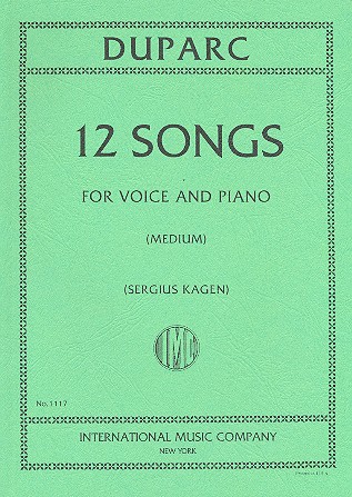 12 Songs  for medium voice and piano (fr/en)  