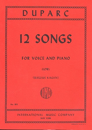 12 Songs  for low voice and piano (fr/en)  
