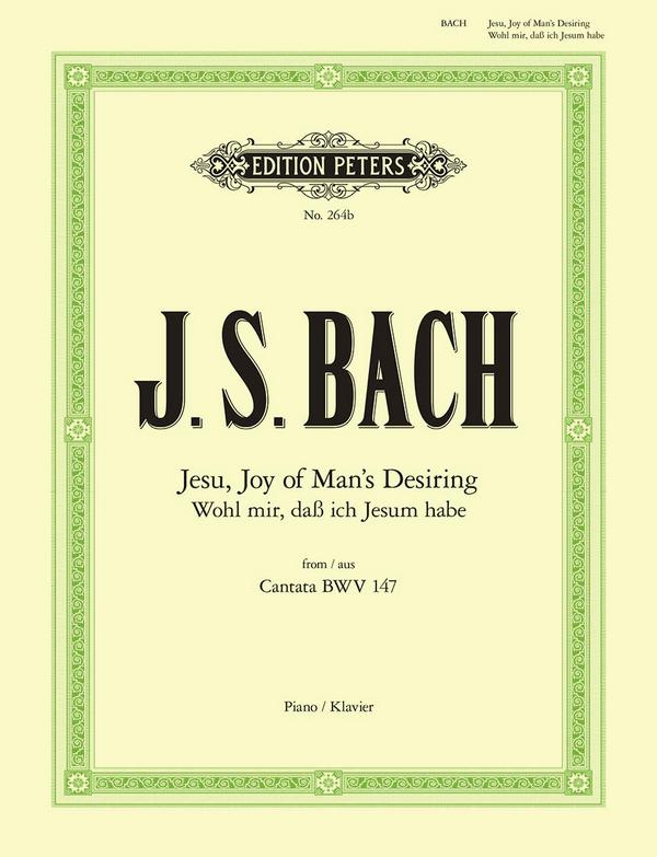 Jesu Man's Desire from Cantata BWV147&nbsp;&nbsp;for piano solo&nbsp;&nbsp;
