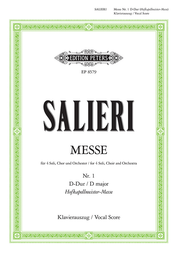 Messe D-Dur Nr.1&nbsp;&nbsp;für Soli, gem Chor und Orchester&nbsp;&nbsp;Klavierauszug (la)