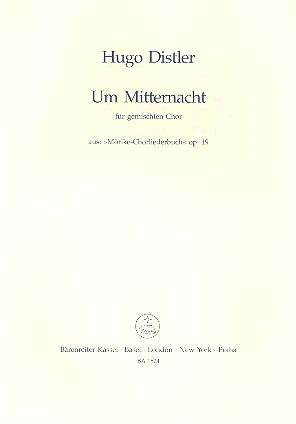 Um Mitternacht für 3 gemischte  Stimmen  Partitur (dt)