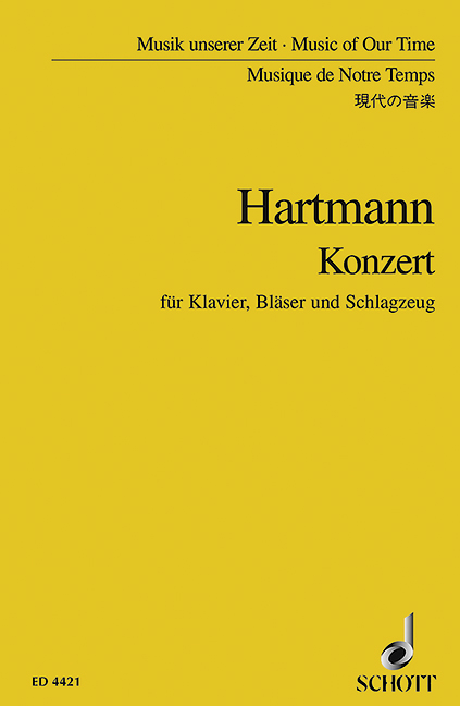 Konzert  für Klavier, Bläser und Schlagzeug  Studienpartitur