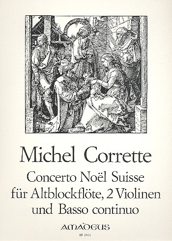 Concerto Noel Suisse  für Altblockflöte, 2 Violinen und Bc  Partitur und 4 Stimmen