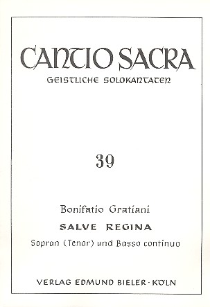 Salve Regina für Sopran (T) und Bc    