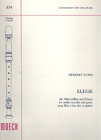 Elegie für Altblockflöte und Gitarre  Spielpartitur  